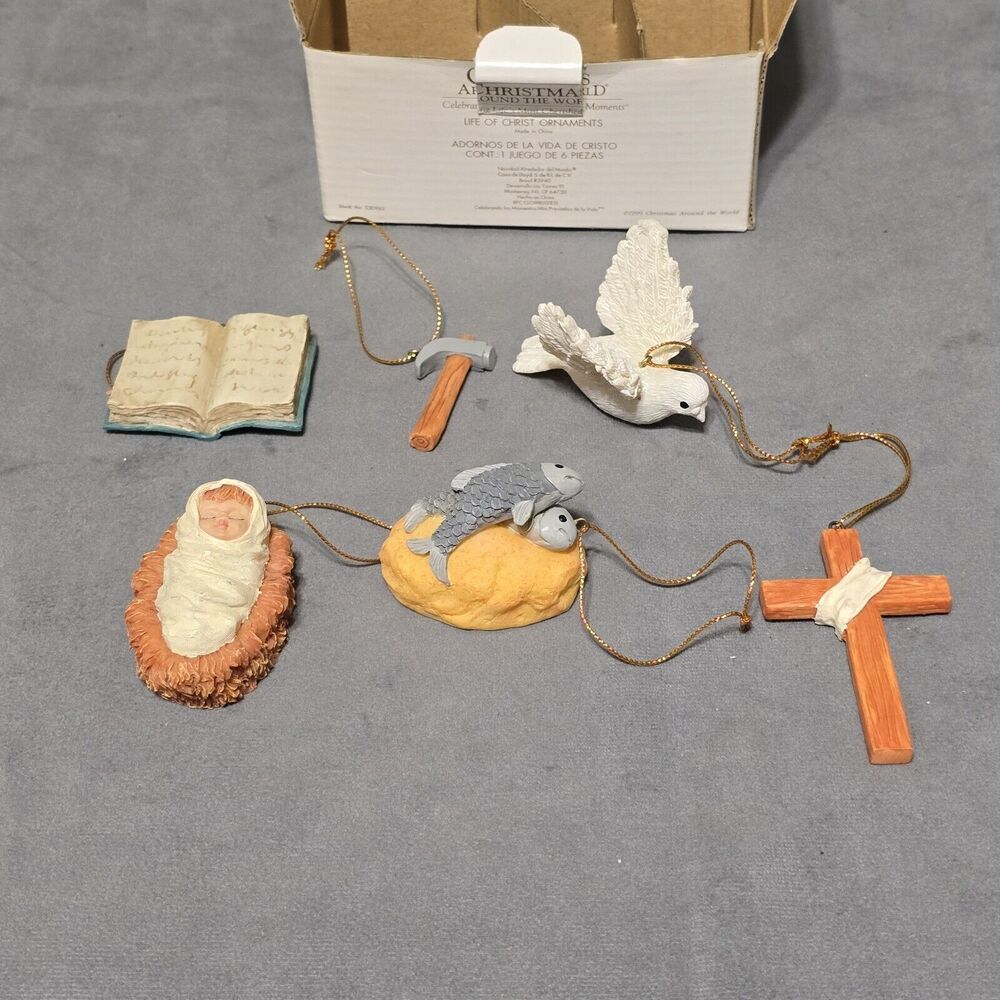 Set Of 6 House of Lloyd- Christmas Around the World - Life of Christ Ornaments